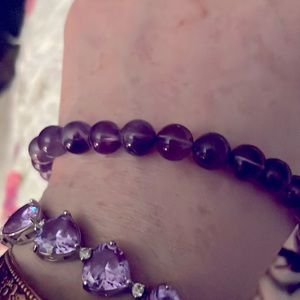 Adjustable amethyst bracelet